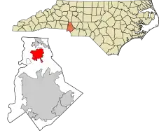 Location of Huntersville, North Carolina