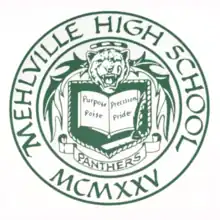 Seal of Mehlville High School. Credit to user Fyrf0x8910 for finding it.