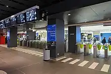 Melbourne Central Station fare gates in 2017.