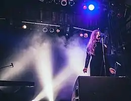 Melissa VanFleet performing at the Trocadero Theatre, September 2014