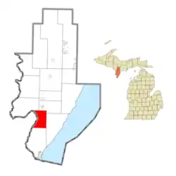 Location within Menominee County