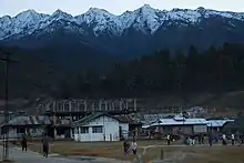Menchukha town at dusk