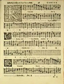 Image 29Sheet music for part of the Missa Papae Marcelli by Giovanni Pierluigi da Palestrina (from History of music)