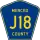 County Road J18 marker