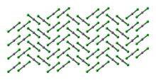 Ball-and-stick model of the crystal structure