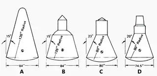 Evolution of capsule design, 1958–59