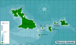 Map of the Mercury Islands