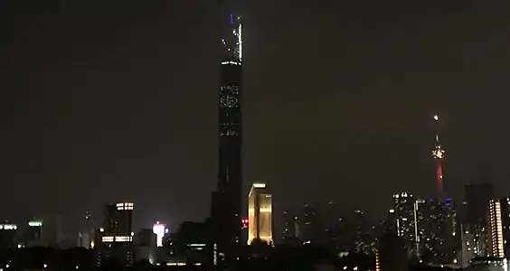 The tower at night, October 2021