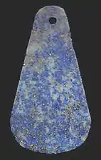 Lapis lazuli pendant from Mesopotamia (c. 2900 BC).