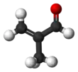 Ball-and-stick model of methacrolein