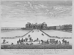 View of the entrance of the château de Meudon, Israël Silvestre, 1685