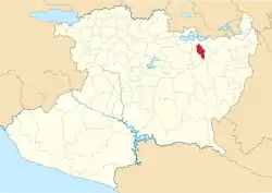 Location in Michoacán