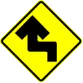 Sharp reverse curve (left)