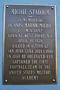 Plaque honoring Dennis Michie