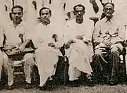 A. K. Gopalan, Jyoti Basu, Hare Krishna Konar and Muzaffar Ahmad. (In a Conference of Communist Party of India (Marxist) held in Delhi).