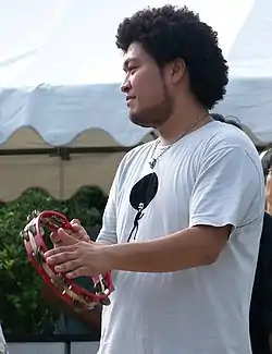 Midorin, drummer for Soil & "Pimp" Sessions, in Iwaki, Fukishima, Japan