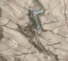 Shmankivtsi on the topographic map of Friedrich von Mig, late 18th century