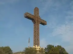 The Millennium Cross in Skopje, North Macedonia, one of the biggest crosses in the world (2000)