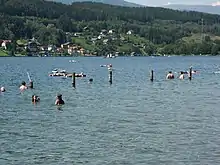 People swimming in the Millstätter See