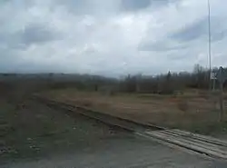 Area of the Milne Townsite. Railroad in foreground is the main line to Sherman Mine.