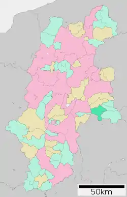 Location of Minamimaki in Nagano Prefecture