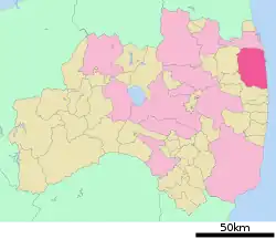 Location of Minamisōmain Fukushima Prefecture