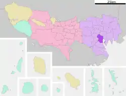 Location of Minato in Tokyo