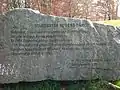 The memorialstone of the park