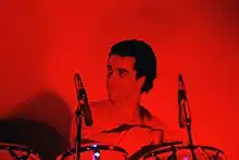 Cinelu performing with Miles Davis, Palais des congrès de Paris, 1983