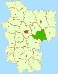 Location of Chervyen District