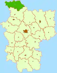 Location of Myadzyel District