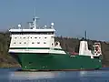 Former Godby Shipping Ro-Ro vessel MV Miranda transiting the Kiel Canal