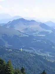 The Pointe de Miribel, the highest point in Habère-Lullin, seen from Mont Forchat