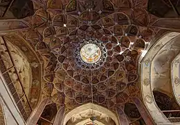 Interior of a ceiling in Hasht Behesht.
