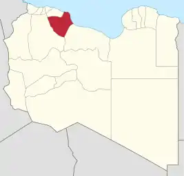 Map of the district of Misrata
