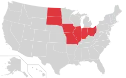 Location of teams in {{{title}}}