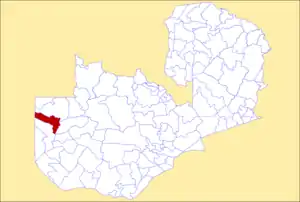 District location in Zambia