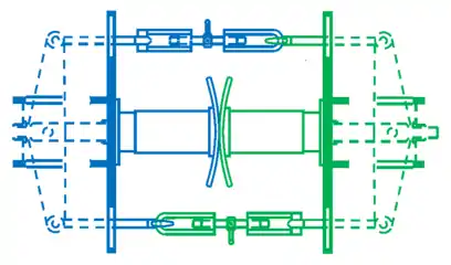 Balancing lever coupling or central buffer with two screw couplings (Zp 2)