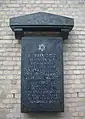 Commemorative plaque for the Orthodox Horovitz Synagogue (after Markus Horovitz)