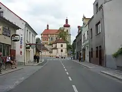 1. máje Street in the town centre