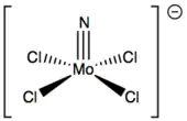 [MoNCl4]−, a square pyramidal Mo(VI) complex.