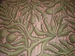 Carpet with breadfruit patterns