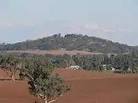 A dry stone wall at Mt Karinya near Moculta, South Australia.