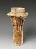Model of a quatrefoil palmette capital; 400-30 BC; limestone; height: 23.9&nbsp;cm (9.mw-parser-output .frac{white-space:nowrap}.mw-parser-output .frac .num,.mw-parser-output .frac .den{font-size:80%;line-height:0;vertical-align:super}.mw-parser-output .frac .den{vertical-align:sub}.mw-parser-output .sr-only{border:0;clip:rect(0,0,0,0);clip-path:polygon(0px 0px,0px 0px,0px 0px);height:1px;margin:-1px;overflow:hidden;padding:0;position:absolute;width:1px}7⁄16 in.); Metropolitan Museum of Art