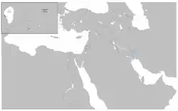 map detailing the battle field of Yarmouk