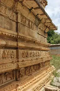 Molding frieze and relief at Ranganathaswamy temple in Neerthadi village of Chitradurga district