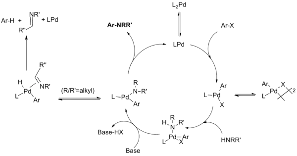 Catalytic cycle for monodentate phosphine ligand systems