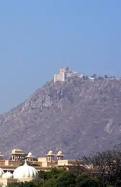 View of Sajjan Garh Palace on hill top
