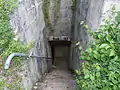 Steps leading to bunker 15m underground