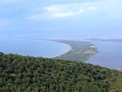 View of Giannella's tombolo